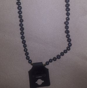 Black pearl necklace